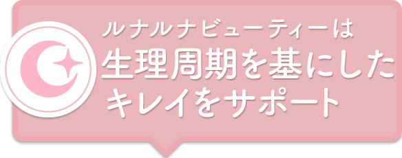 ルナルナビューティは生理周期を基にしたキレイをサポート